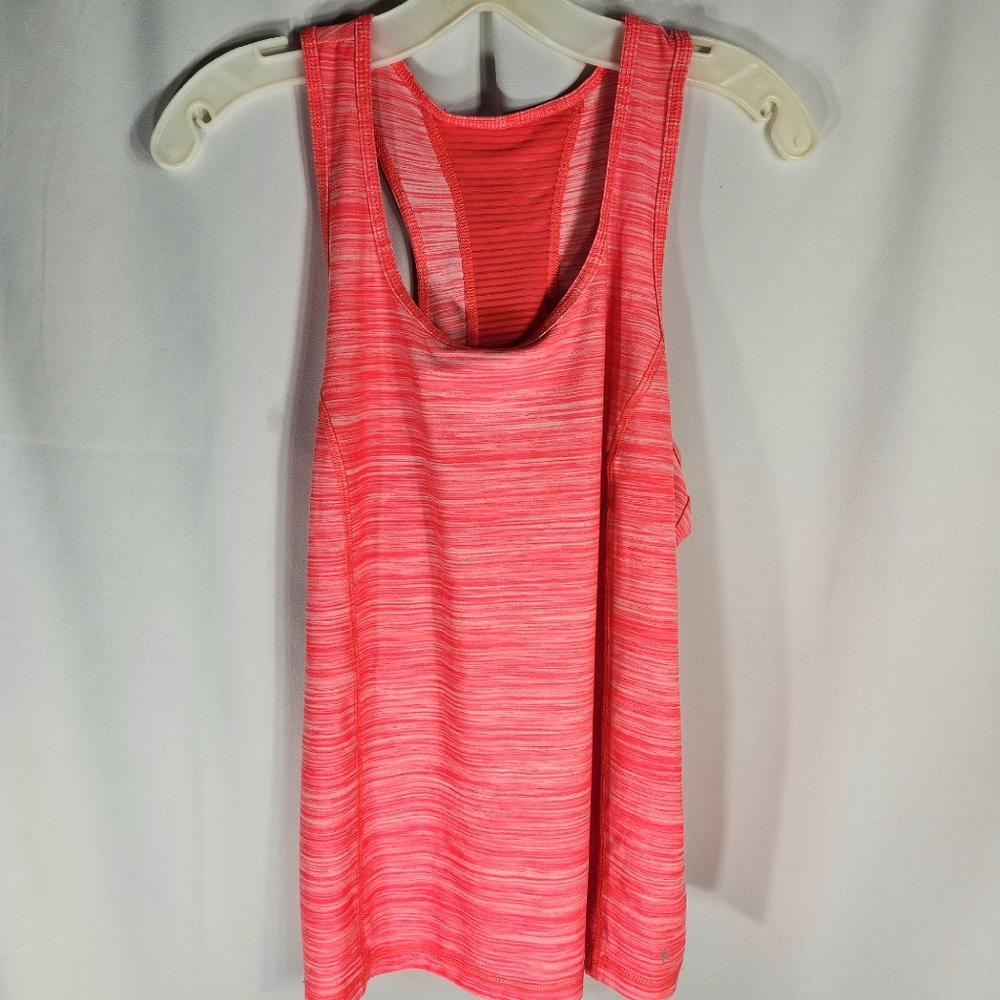 Danskin Dri More Orange Breathable Racerback Exercise Tank Size Medium